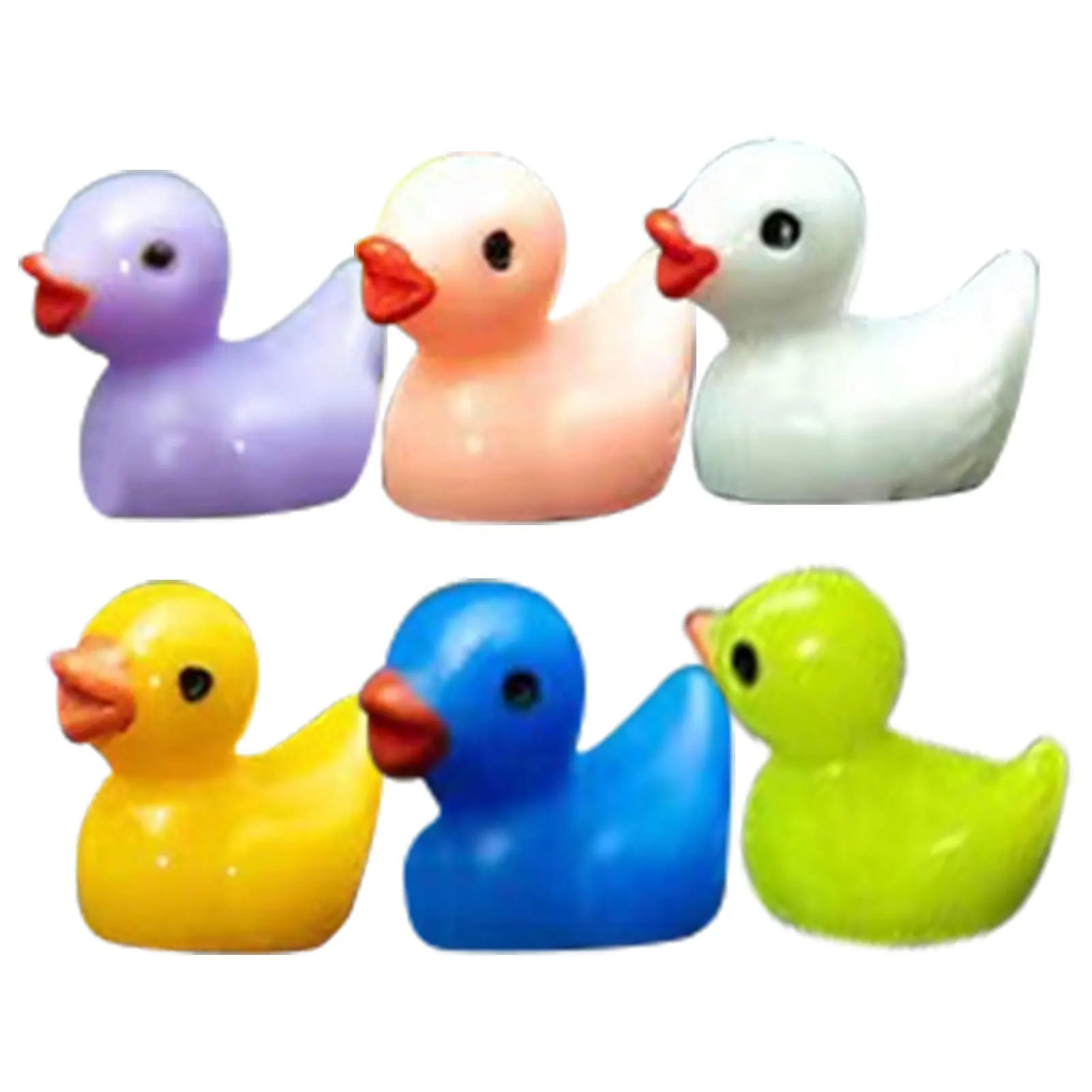 50PCS Car Duck Pendant Small Duck Bike Motor Riding Cycling Ornaments Car Interior Accessories Mini Resin Ducks DIY Charms Duck