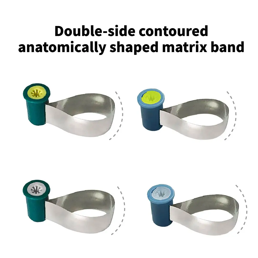Image of 50 Stück Super Adapt Matrix Nachfüllpackung Doppelseitige Konturierte Metallmatrizen Universelles Matrix-Spannsystem