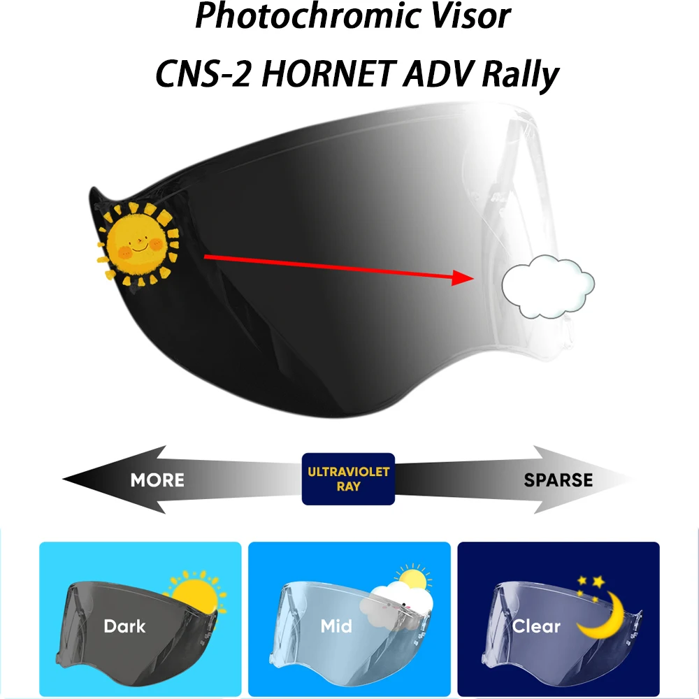 

Для SHOEI HORNET ADV раллийный шлем с хромическими линзами, фотохромный козырек, защита от ультрафиолета, Casco Moto Visera, солнцезащитный козырек