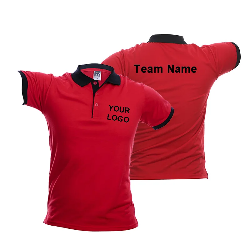 8-Color POLO Shirt Custom Logo Color Matching Lapel Short Sleeve Printing Logo An Polo Shirt Mens Casual POLO