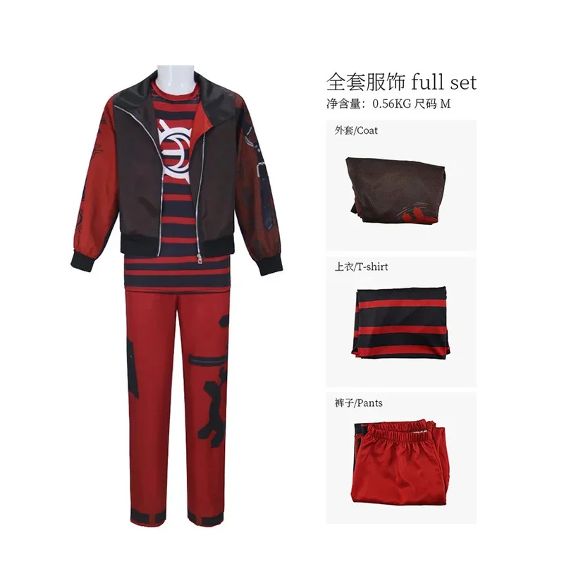 

Zombies 4 Victor Cosplay Costume Coat Pants Zipper Printing Jacket Sports Suit Clothes Halloween Uniform Carnival Outfits 5ftu^