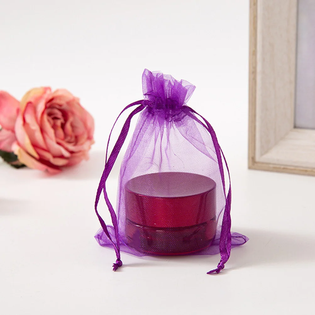 

100 Pcs Gift Bag Festival Goody Jewelry Holding Wrapping Drawstring Pouch Portable Candy Fabric Storage Party Favor Favors
