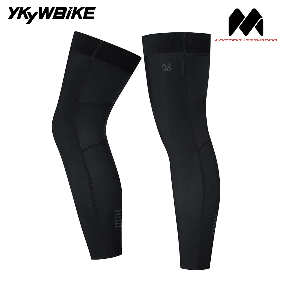 

YKYWBIKE Cycling Leg Warmers Italy MITI Thermal Fleece Pro Team Bicycle Leg Sleeves Water Repellent Road Bike MTB Knee Warmer
