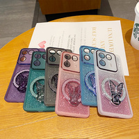 For MOTO Edge 50Ultra Case Glitter Butterfly Stand Cover for Motorola Edge 50 Fusion Pro 40 Neo G35 G85 Silicone Soft Cover