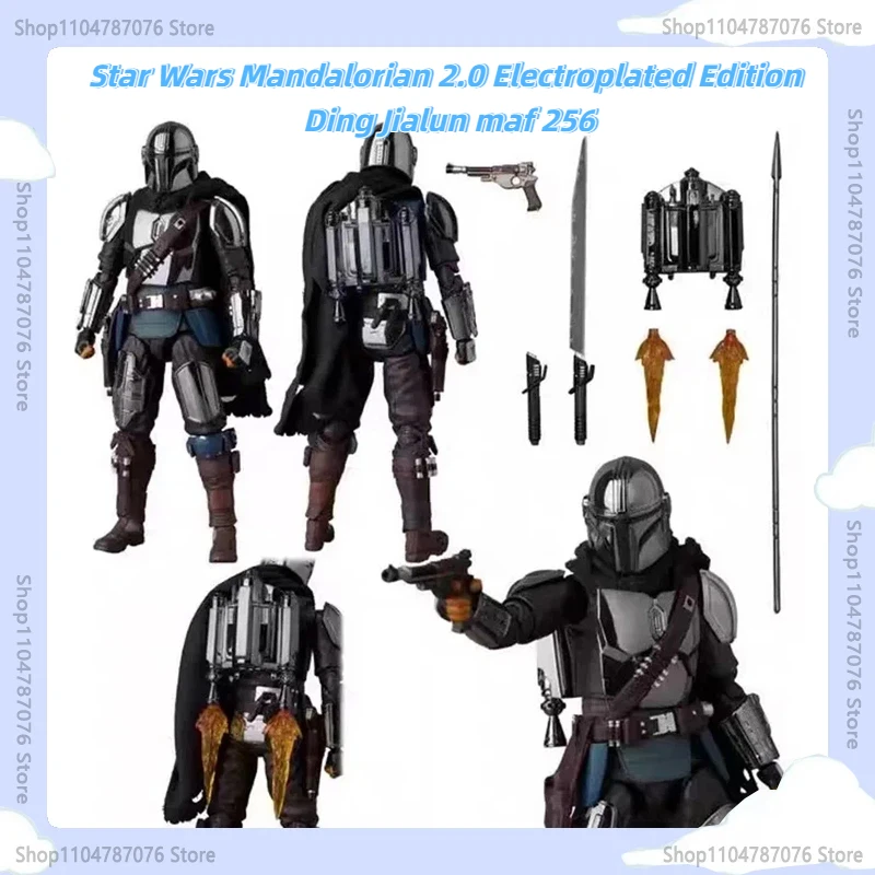 【在庫あり】スターウォーズ-マンダロリアン-20-電気メッキ加工-ディン・ジャリン-箱入り可動式アクションフィギュア-コレクター向けモデル玩具