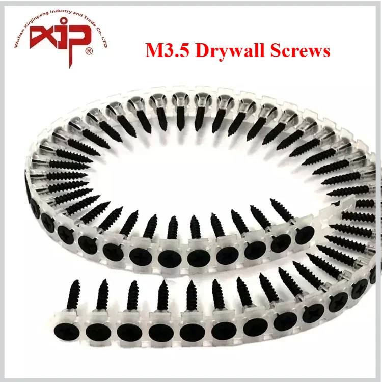 

Screws Strip Phillips Tacks Carbon Steel Black Phosphate Self Tapping Plastic Strip Drywall M3 Screw for Drywall Concrete Drills