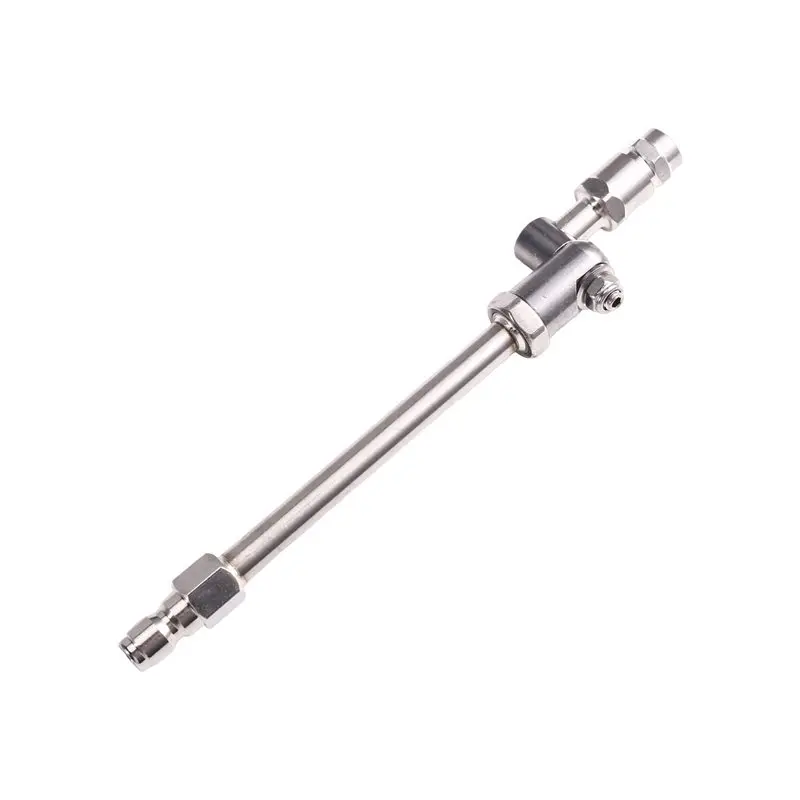 ABYN-For AC Cleaning Car Wash Compatible Adjustable Stainless Steel Pressure Washer Wand Extension Lance Angled Spray Nozzle