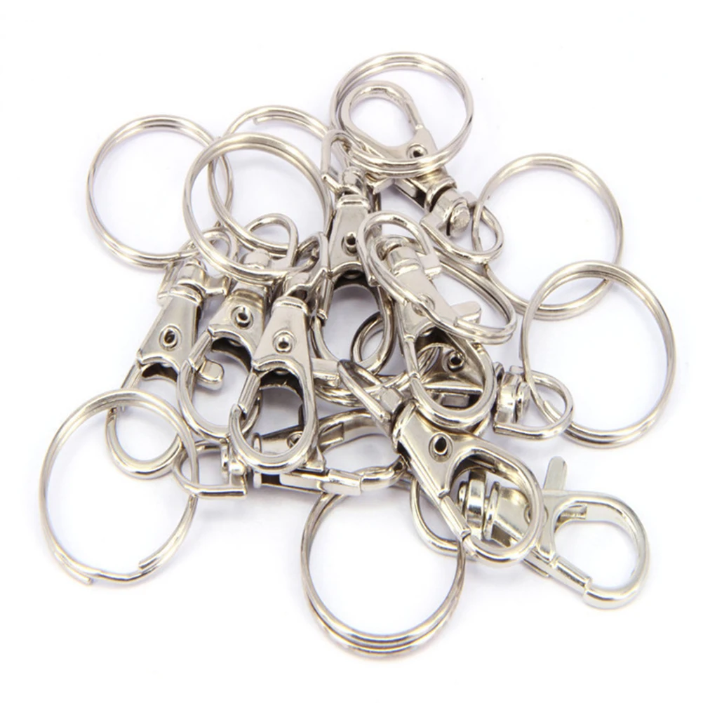 

20 pcs Lobster Snap Buckle Keychain Alloy Pet Dog Key Ring Durable Lightweight Smooth Diy Decoration Small Jewelry Accessories