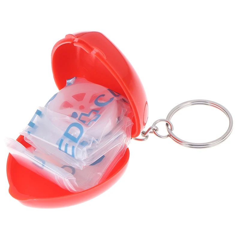 Face Shield for Resuscitator Keychain, Símbolo do Coração, First Aid Rescue Kit, CPR, 1Pc