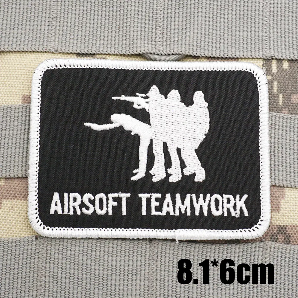 AA45-1 funny airsoft teamwork  EMBROIDERY PATCH