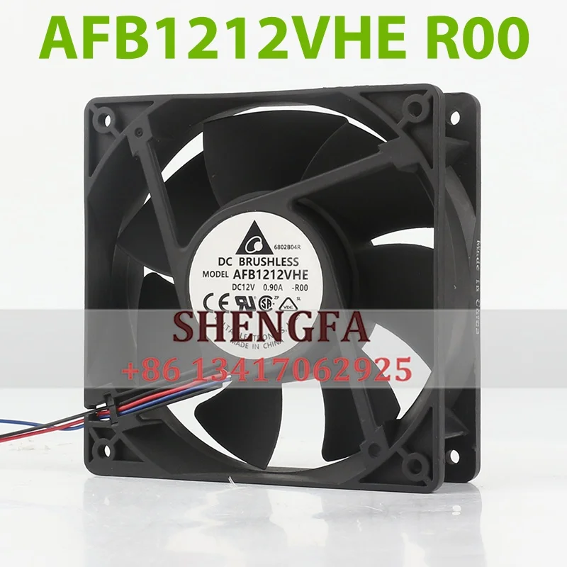 Cooling Fan AFB1212VHE-R00 AC EC 12038 120x120x38MM 12CM Server Chassis Double Ball High air Capacity Delta 24V 48V DC 12V 0.90A