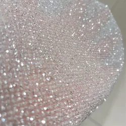 Superdensità-filato netto Glitter argento, Spray diamante caldo, tessuto abito da sposa stampa a caldo, RS1719