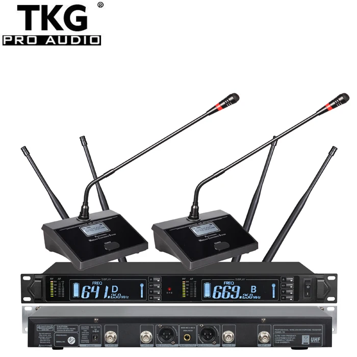 TKG TURE DIVERSITY 2 channels 640-690MHz UR-3500C uhf dual-channel conference wireless meeting microphone