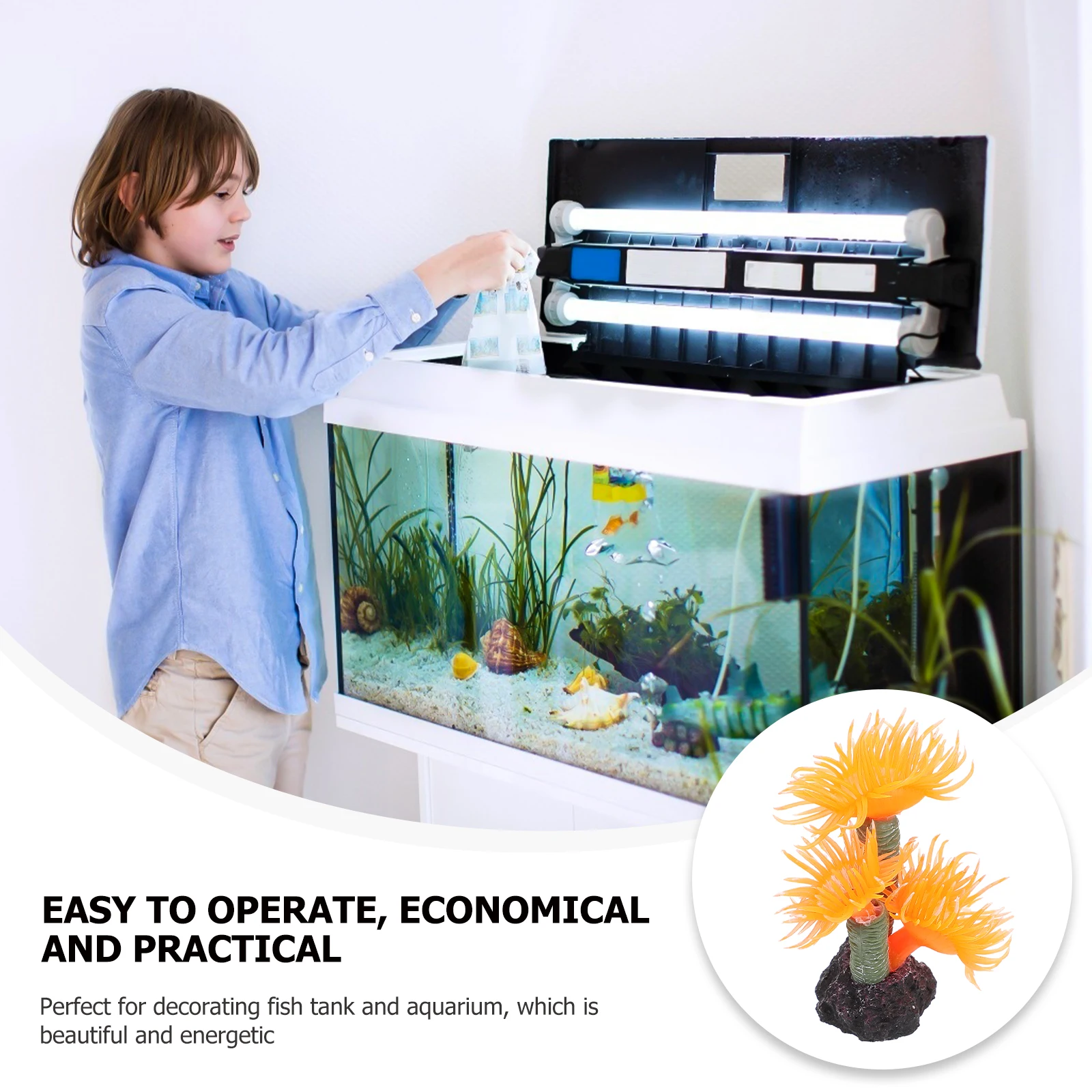 

Artificial Resin Aquatic Coral Mini Decor for Fish Tank Realistic Simulation Plant Aquarium Ornament Household Decor Gift