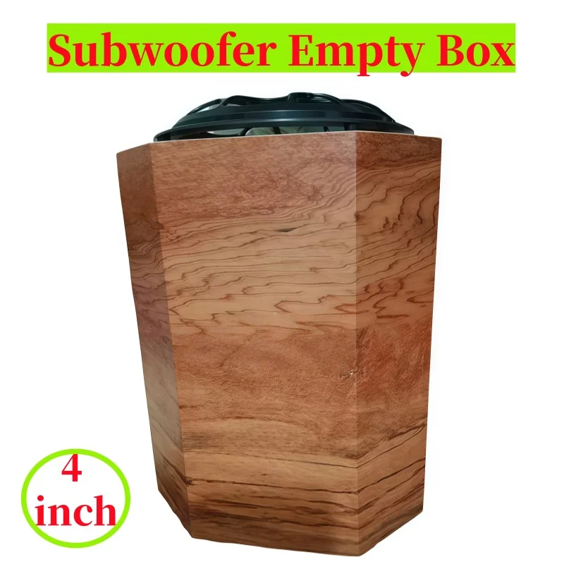

4-inch Subwoofer Empty Box,DIY Car/Home Subwoofer Box,1 Piece Bass-speaker Wooden Housing,Woofer Box,Sound Box Hole 9.8mm