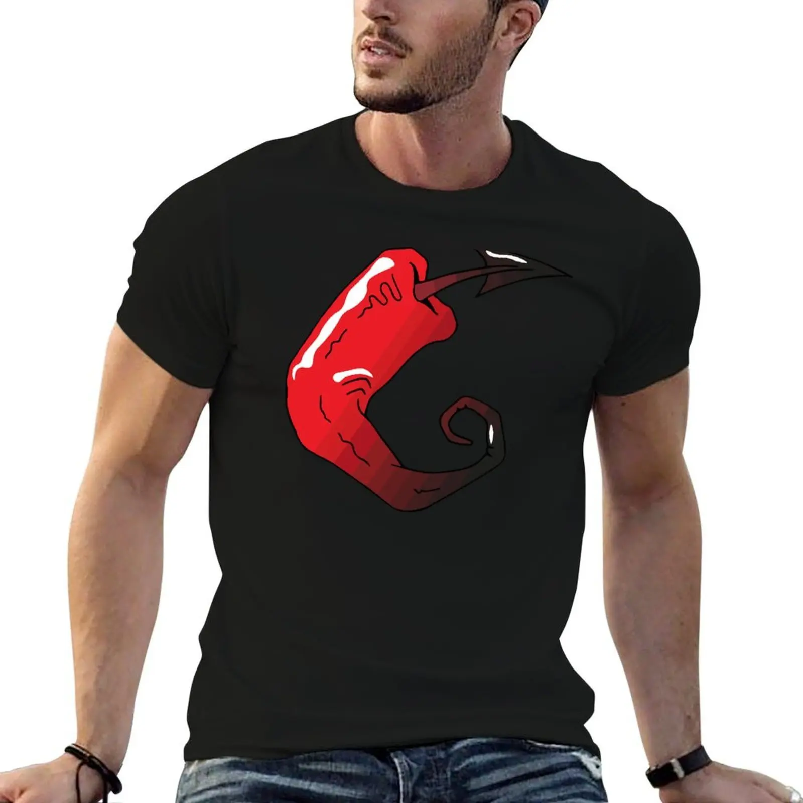 Red Chili Devil T-Shirt t shirts for man pack cotton man graphic t shirt t shirt man designer T-shirt