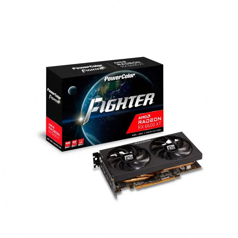 Brand New PowerColor AMD Fighter RX 6600 8GB GDDR6 hot sell graphics card PowerColor AMD Fighter RX 6600 XT 8GB GDDR