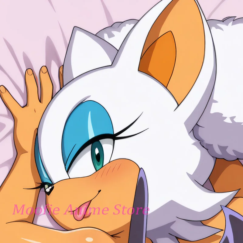 Anime Life-Size Pillowcase Rouge the Bat Dakimakura Double-Sided Print 2WAY Body Pillow Cover