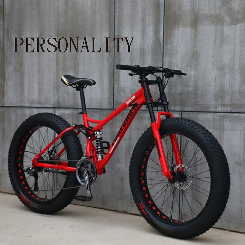 

Variable speed off-road beach snow, mountain bike, shock absorption adult ultra-wide 4.0 large tires, men's and women's bicycles