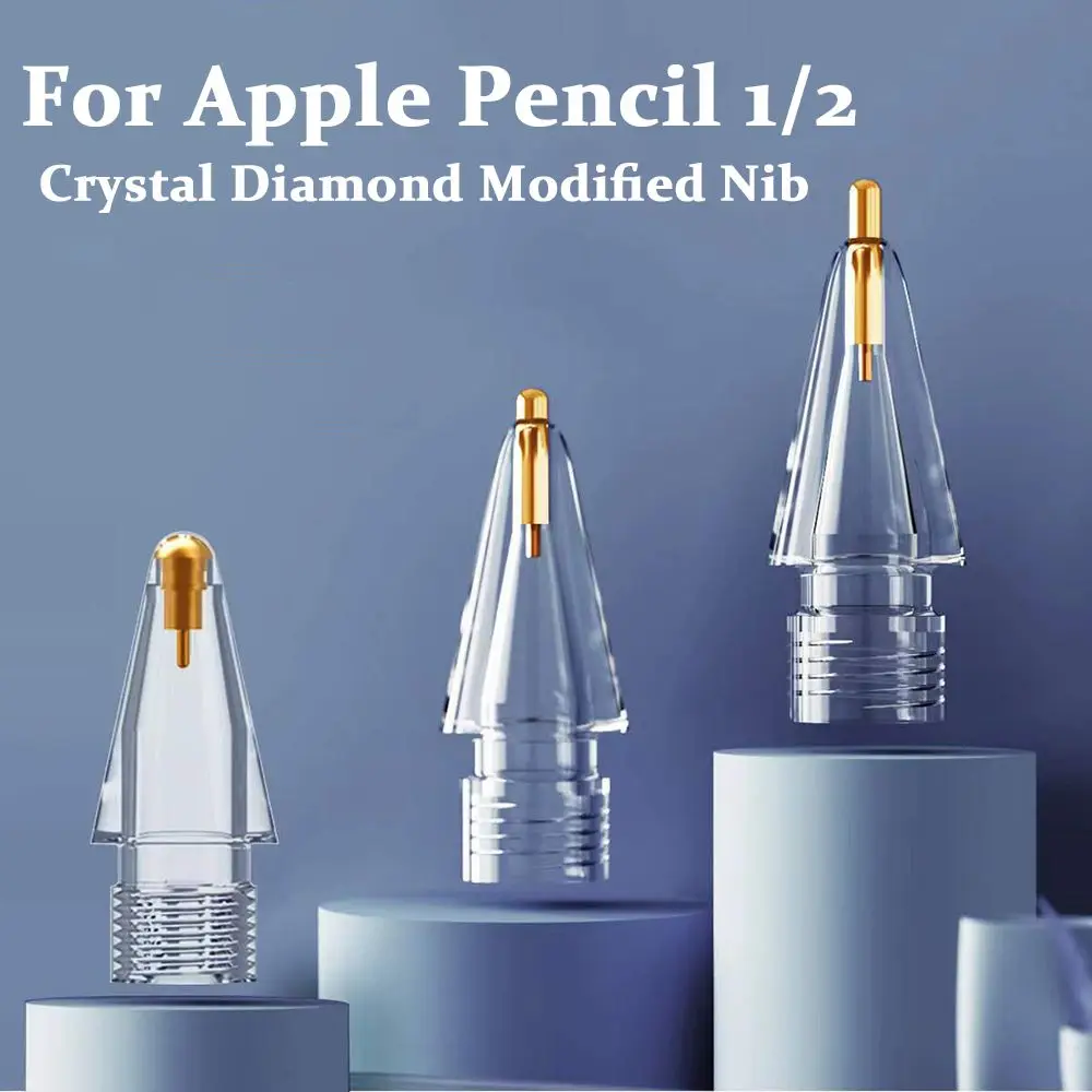 Spare Nib Replacement Tip For Apple Penci Tip ABS Transparent Stylus Pen Spare Nib For Apple Pencil Gen 1/2 iPad