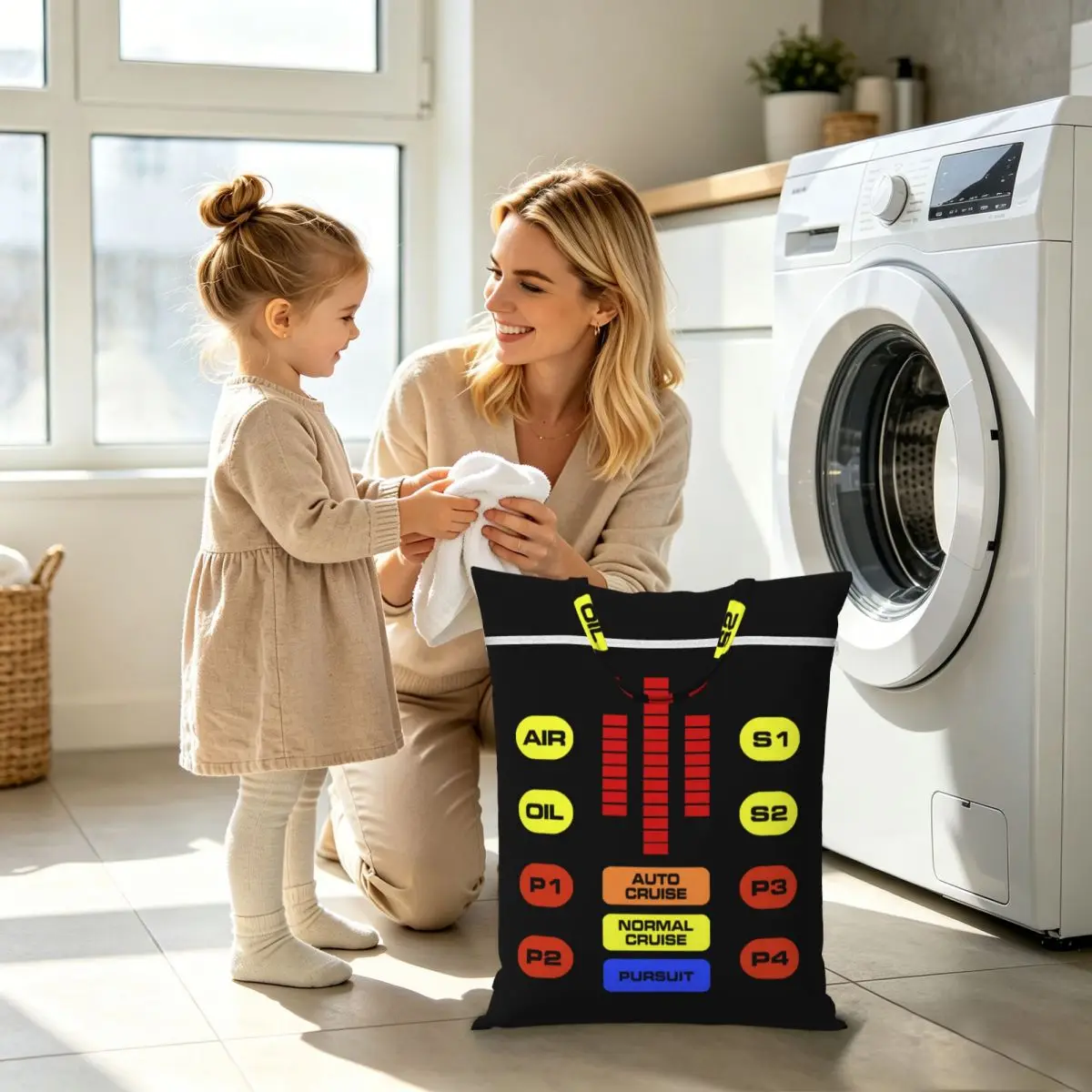 Kitt Voice Box Knight Rider Travel Laundry Bag Waterproof Reusable Dirty Clothes Pouch Gym Yoga Vacation Washing Basket - view 3