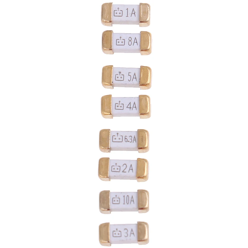 10 шт./лот Gold Foot 1808 125V SMD Быстрый выдувной предохранитель 0.5A 0.75A 1A 2A 3A 4A 5A 6.3A 8A 10A 0451 Ультра-быстрые предохранители