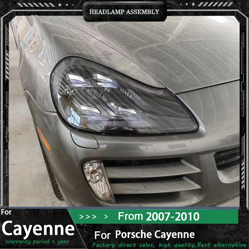 

Автомобильные фары для Porsche Cayenne, светодиодные фары 2007-2010 Cayenne 957, линзы проектора Drl, автомобильные аксессуары