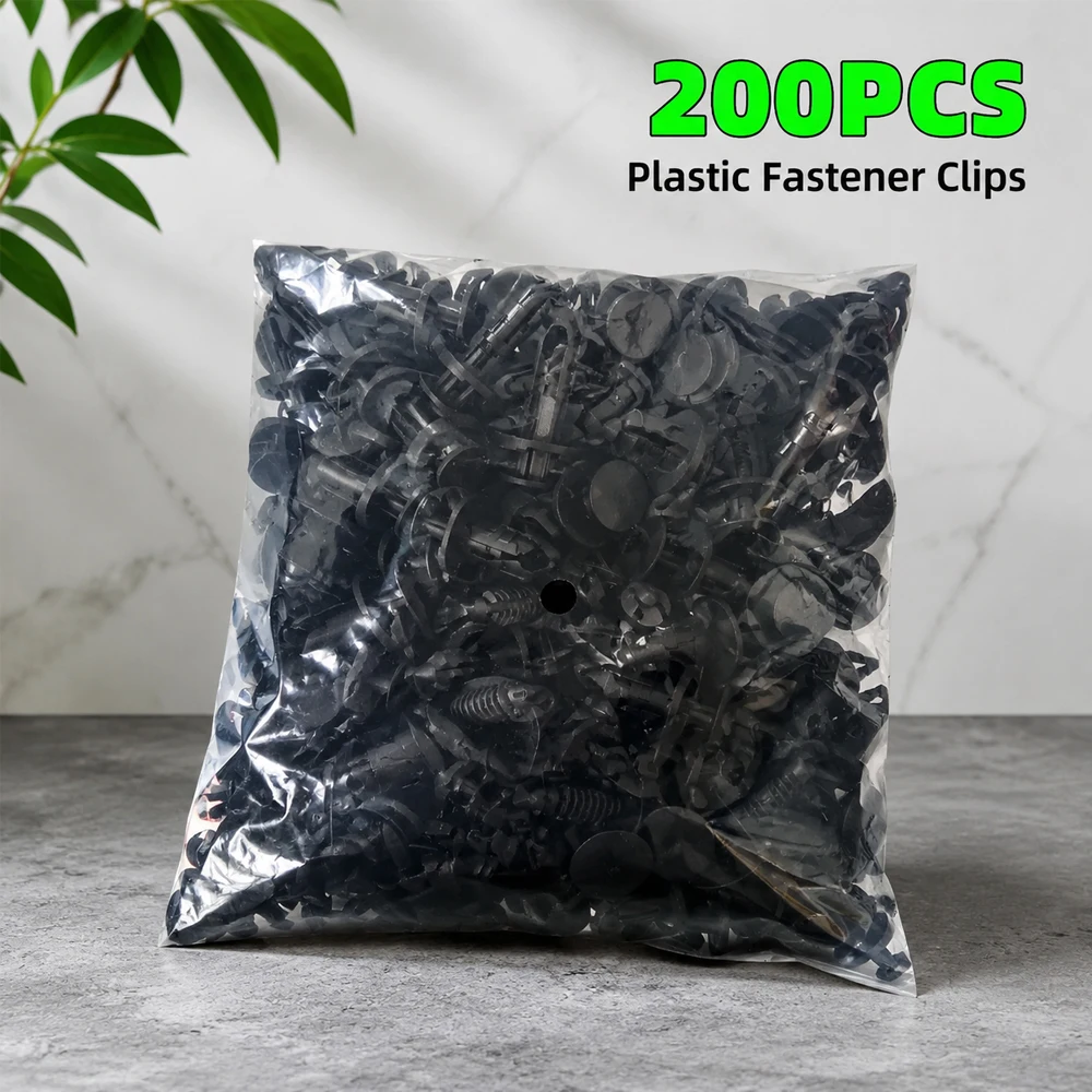 200PCS Car Fastener Clips Bumper Rivets Set 6 Types Mixed for Nissan Ford Honda Toyota Auto Body Repair Tools