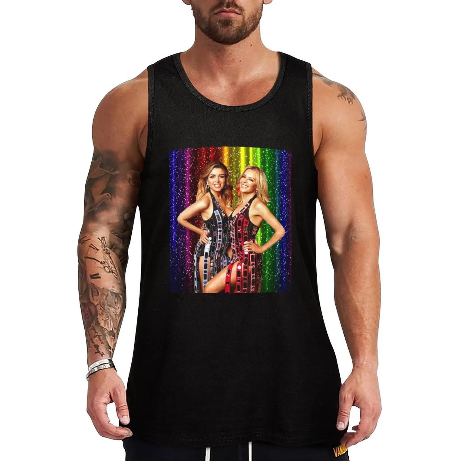 

Kylie Minogue & Dannii Minogue - 100 Degrees Summer Of Pride Tank Top bodybuilding t-shirt Bodybuilding clothing man