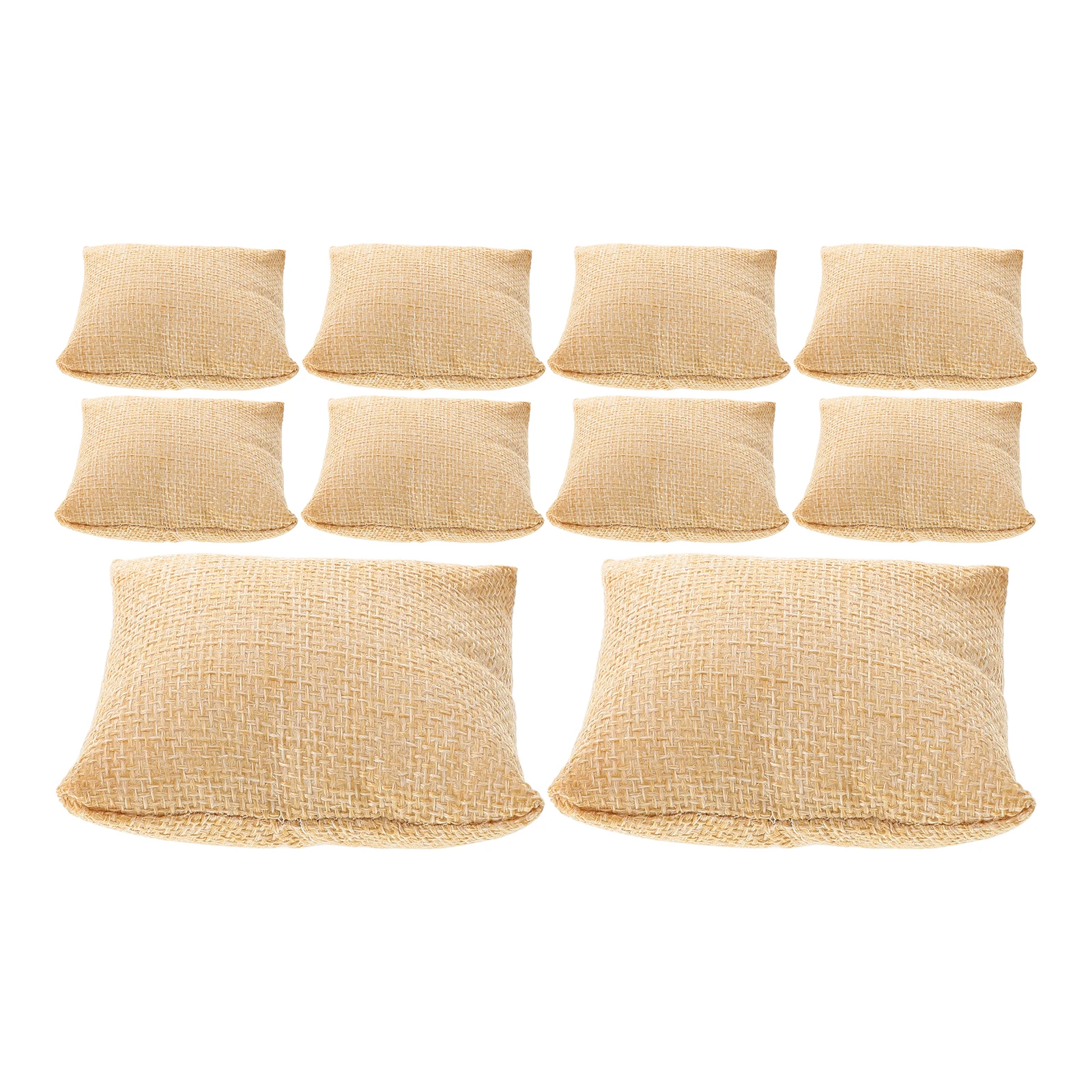 

10pcs Linen Silk Cotton Watch Display Pillows Square Cushion Inserts Jewelry Retail Exhibition Organizer Holder Accessories For