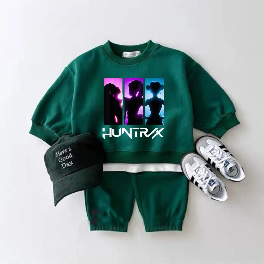 2025 شعبية الأطفال هنتركس الكرتون الزي متعدد تصميم البلوز والسراويل 2 قطعة مجموعة العصرية لباس غير رسمي للبنين بنات #5