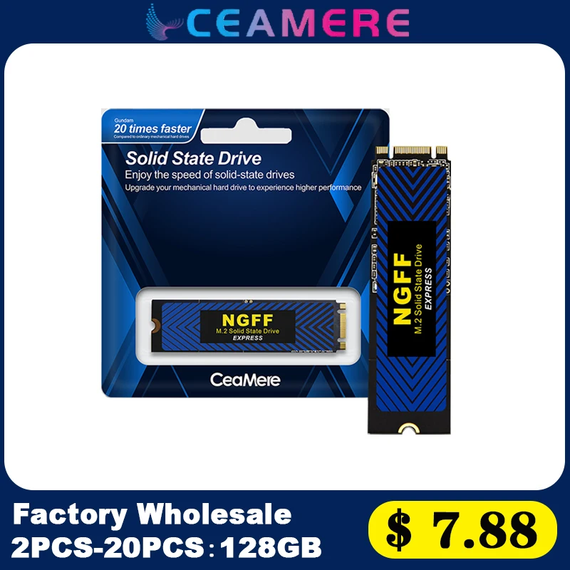 CeaMere M.2 NGFF SATAIII N50 2pcs-20pcs 256GB 128gb ssd m.2 2280 SSD 512gb ssd Solid State Drive Hard Disk For laptop desktop