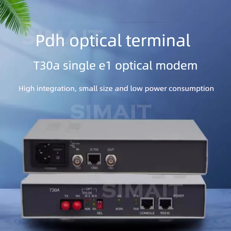 1-Channel E1 Fiber Optic Modem | Single Mode SC/FC Optical Transceiver | Point-to-Point E1 Transmission over Fiber