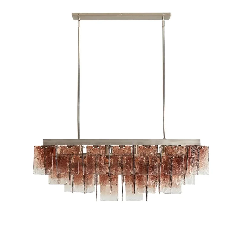 

Postmodern light luxury model house, villa, exhibition hall, dining table, Italian chandelier