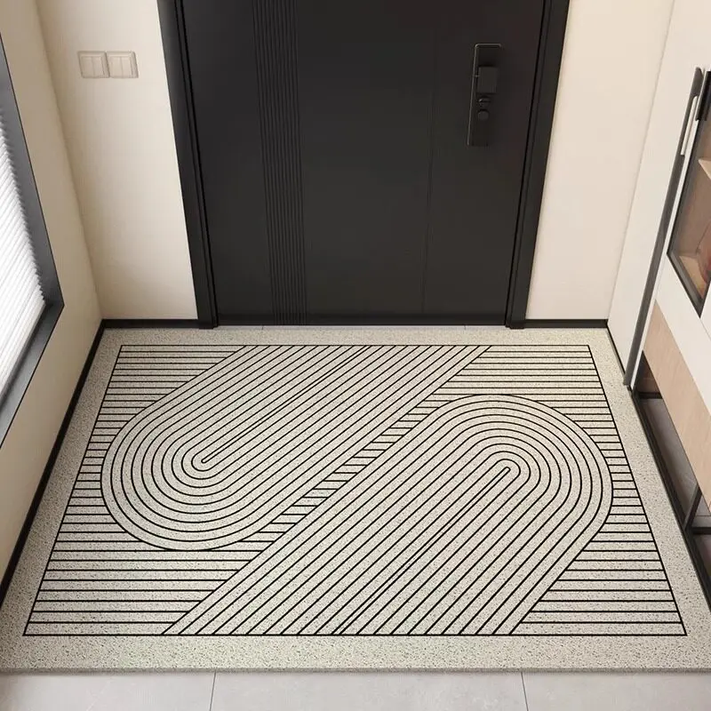 Simple Dirt Resistant PVC Silk Ring Door Mat Non-Slip Quick-drying Floor Mat Cuttable Entrance Hallway Mud-scraping Mats 발매트