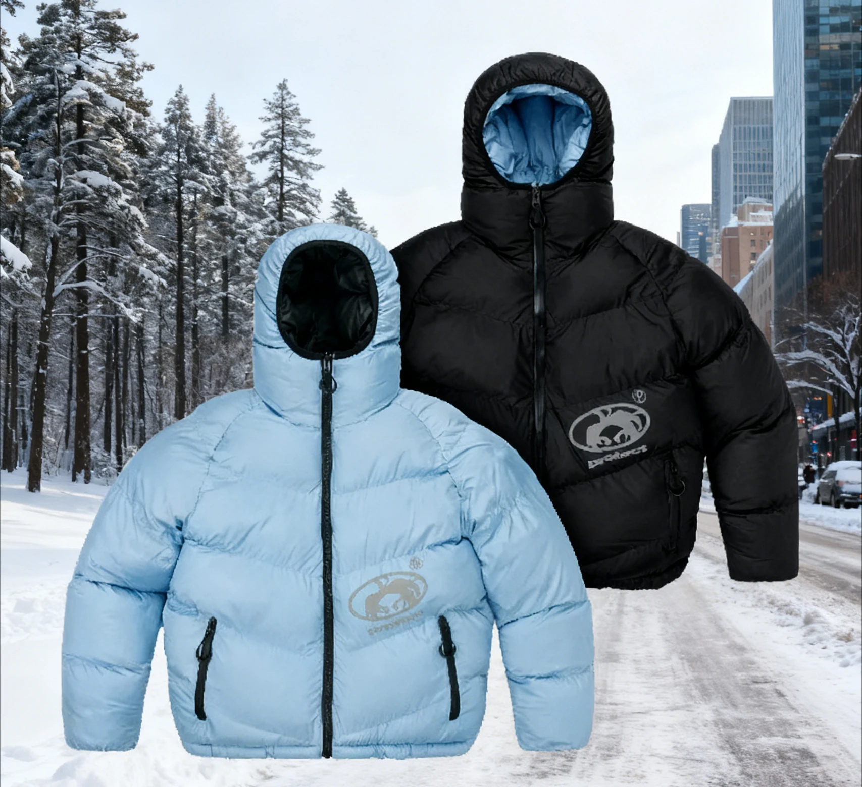 

New European and American Protect Down Jacket Double Sided Trendy Couple Coat Street Wear Neutral Leisure Down Jacket Coat