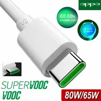 Original OPPO Usb C Cable Super vooc 80W 65W Fast Charge OPPO Find X5 X3 X2 X Pro Lite Neo N2 Flip Reno 10 8 6 5 A78 Type C Cord