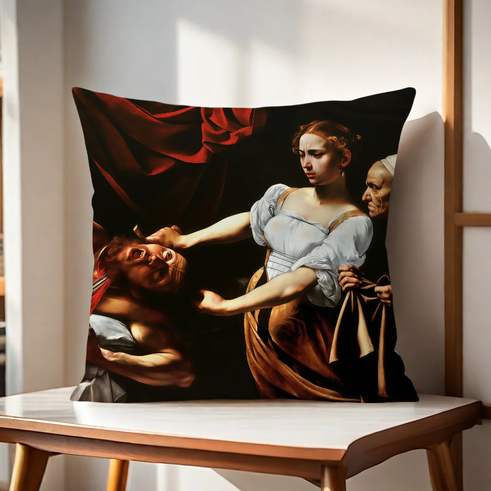 Painter C-Caravaggio Cushion Cover For Pillow Printing Sofa Decoration Home Car Room Coffee Shop Office Nordic Simplicity