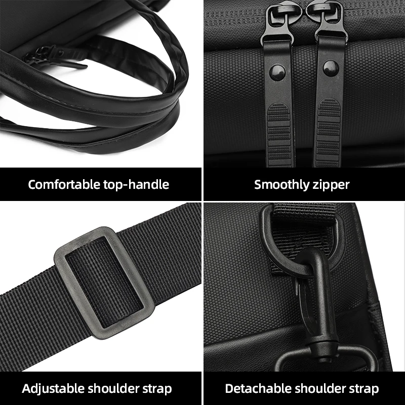 Men Business Briefcases with Trolley Handle Outdoor Travel Portable Large Storage Office Shoulder Bag Laptop 15.6-in Handbags