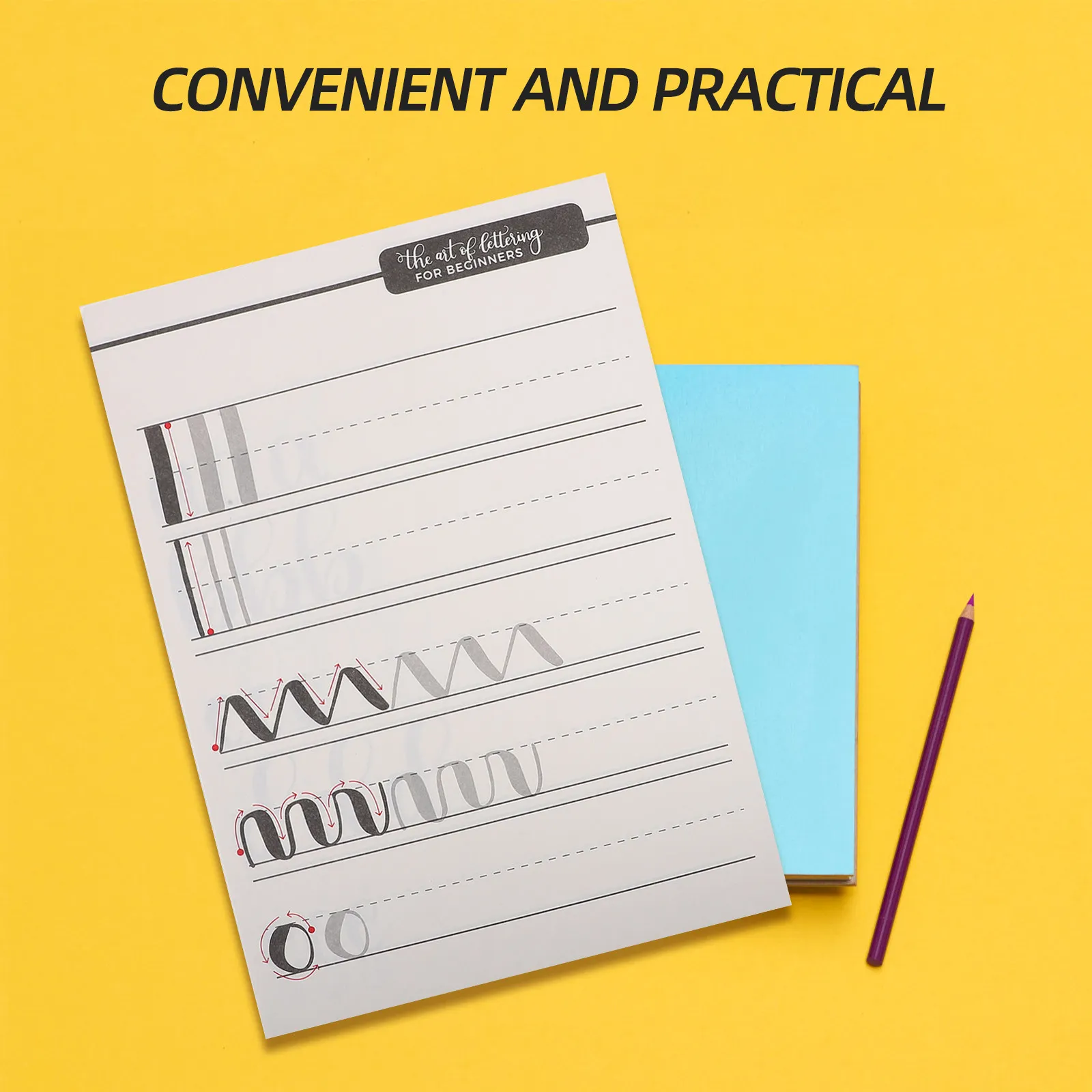 1 Book Artistic English Letter Copybook Paper Copybook for Calligraphy Writing Practice Lightweight Portable Tracing Paper