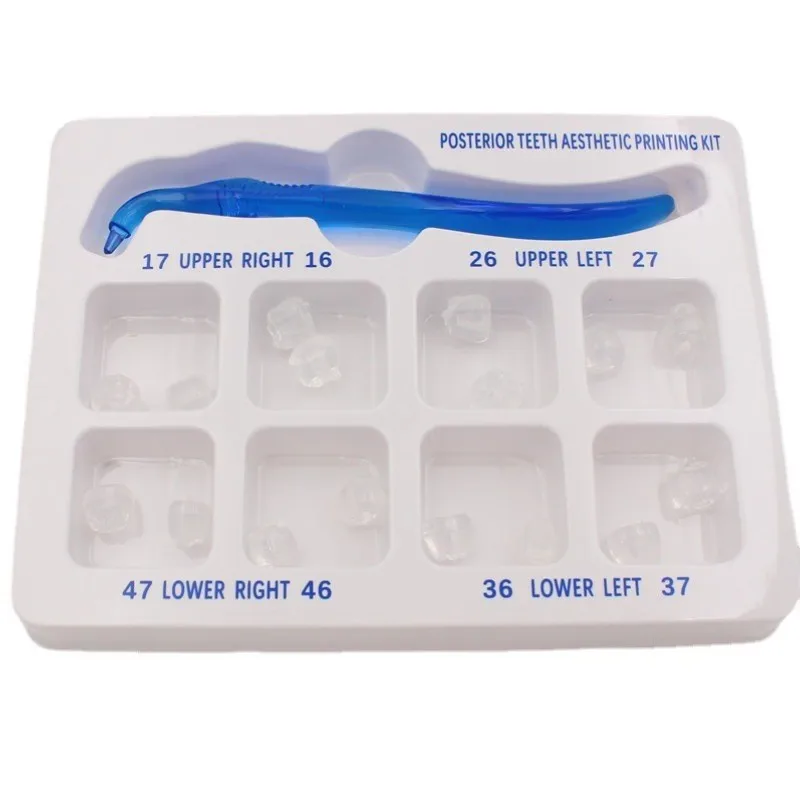 1set Dental Posterior Teeth Aesthetic Printing Mould Kit For Light Cure Composite Restoration Filling Tools Dentistry