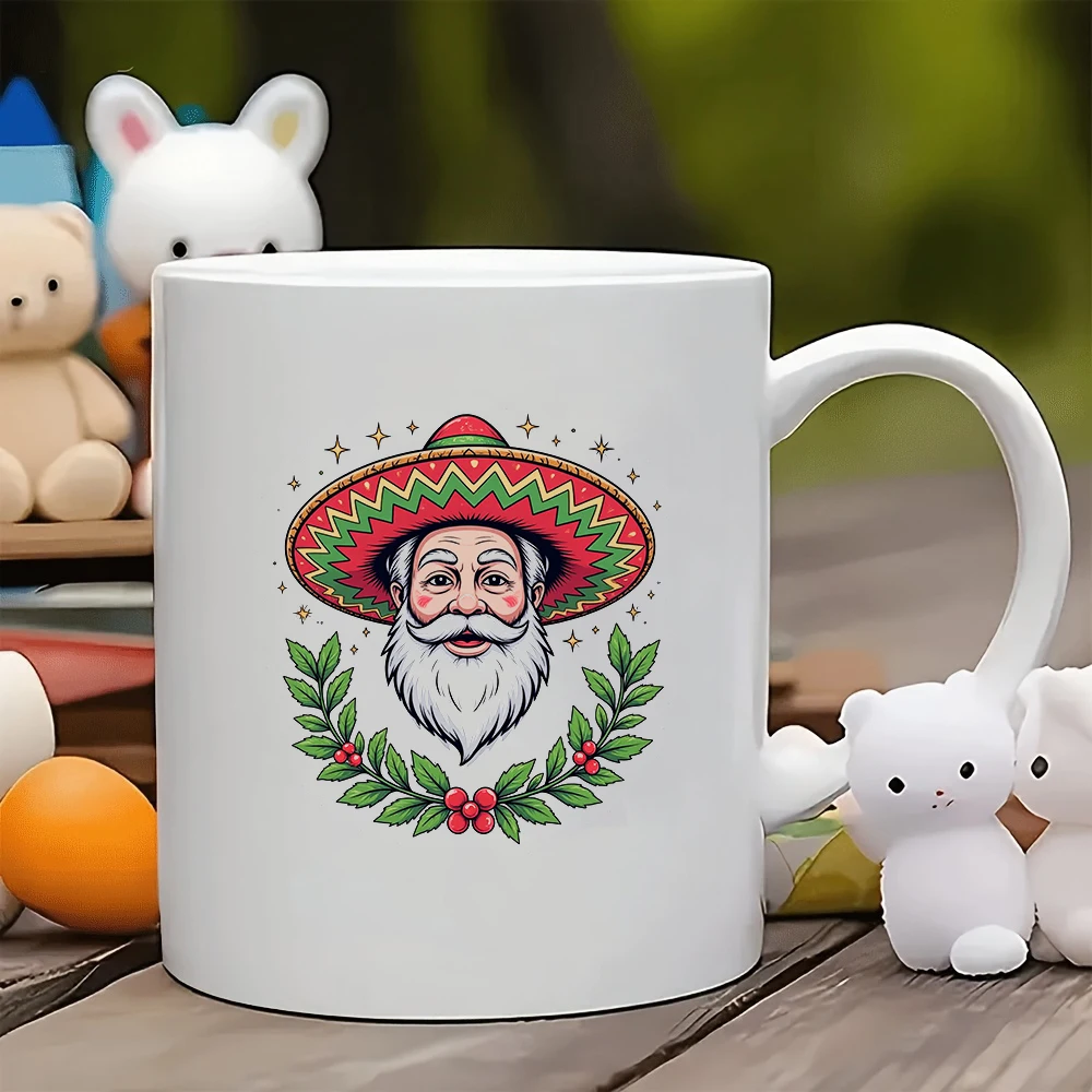 

Cartoon Mexican Hat Elderly 11OZ Cup Christmas Gift Kids Water Cup Family Office Coffee Cup
