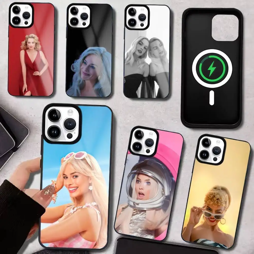 

M-Margot E-Elise R-Robbie Phone Case for iPhone 17/16/15/14/13/12/11 plus pro Max Compatible with Magsafe Wireless Charging