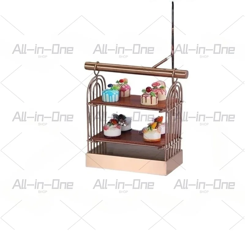 European style stainless steel Dim sum rack afternoon tea buffet tea break cake hotel buffet dessert table