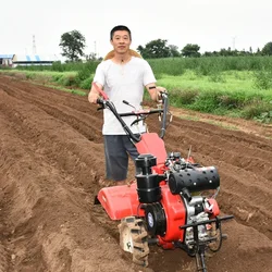 Mini PowerTiller Maszyny rolnicze Kultywator spacer za ręką Ciągnik spacerowy dla rolnictwa Szeroki zakres Wielofunkcyjny