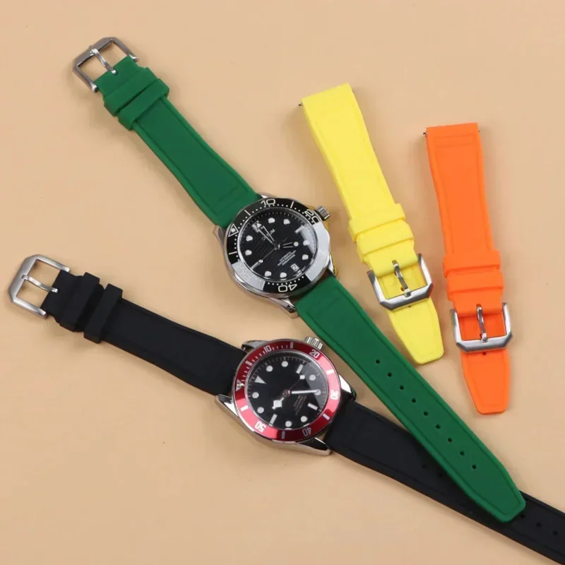 Pasek do zegarka 20mm dla IWC PILOT Portugalia Quick Release Premium Grade Jasnoniebieskie gumki Wodoodporne bransoletki sportowe