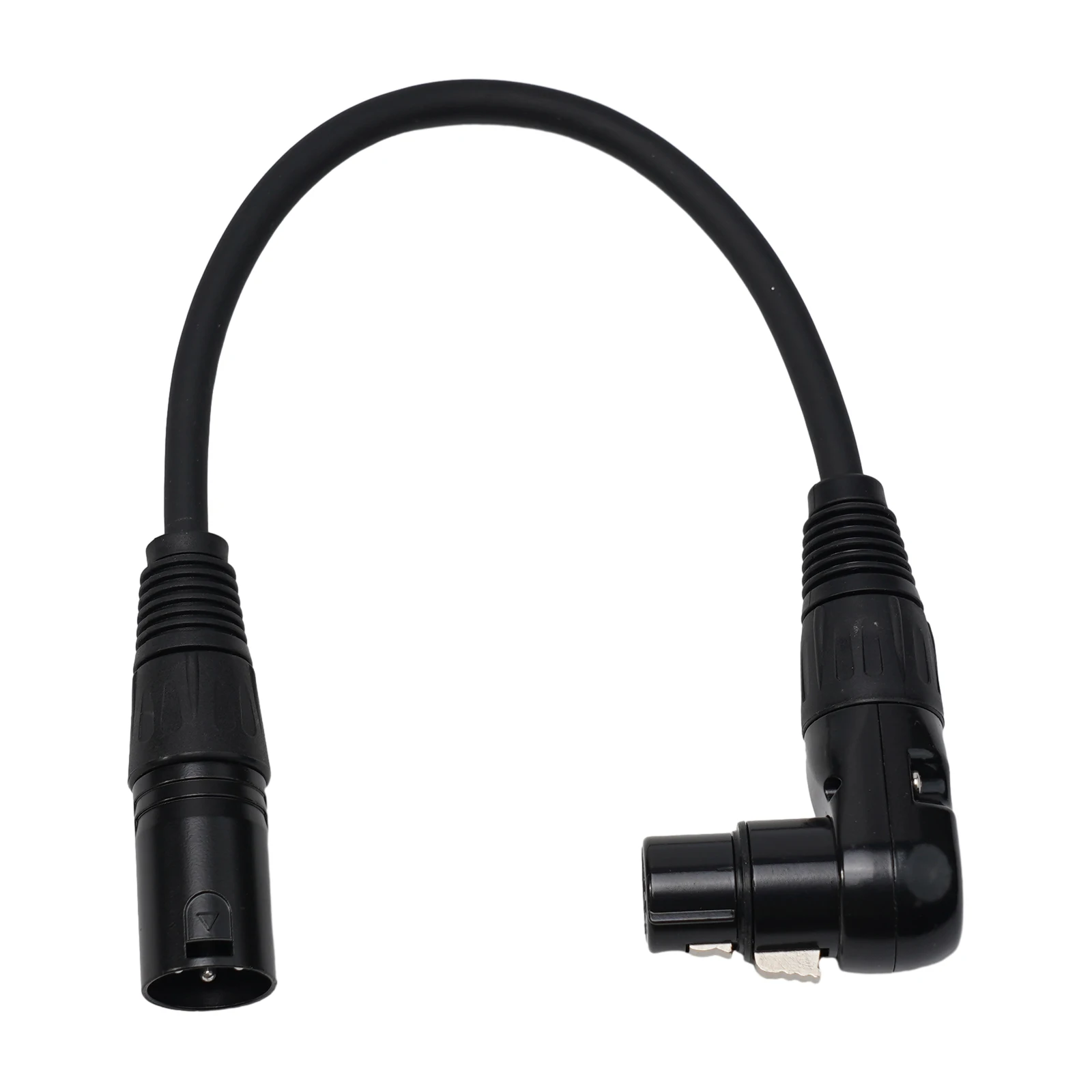 Microphone Extension Cable 3 Pin Male Metal Non Deformation Speaker Stable Straight Studio Wear Resistant XLR 90 Degree Home