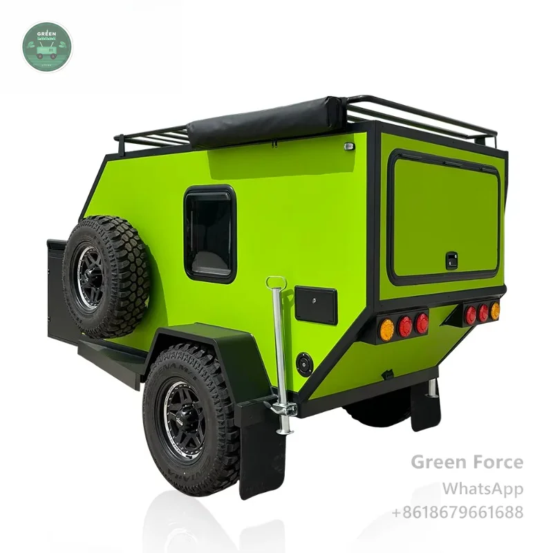 Waterproof Lightweight Retro Camper Trailer For Overland Travel 4x4 Compatibility And Compact Trailering Dimensions