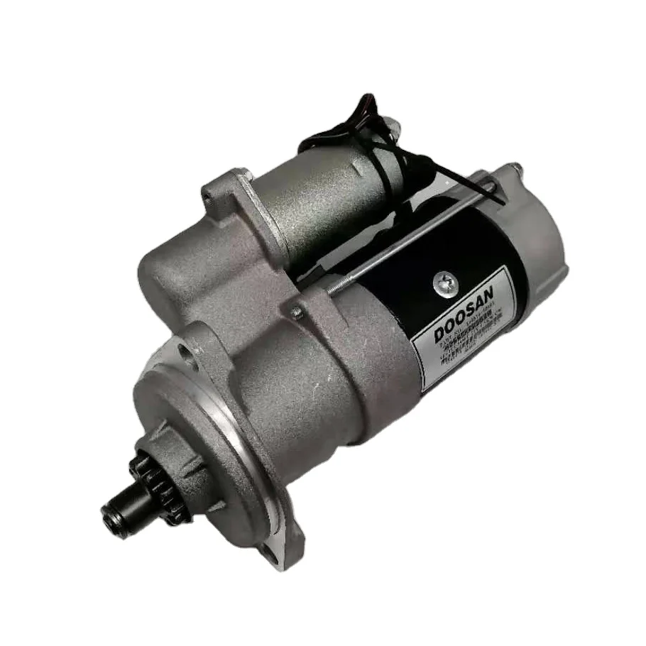 

High quality excavator engine parts R220-7 DX225 Excavator starter motor 24V 11T starting motor