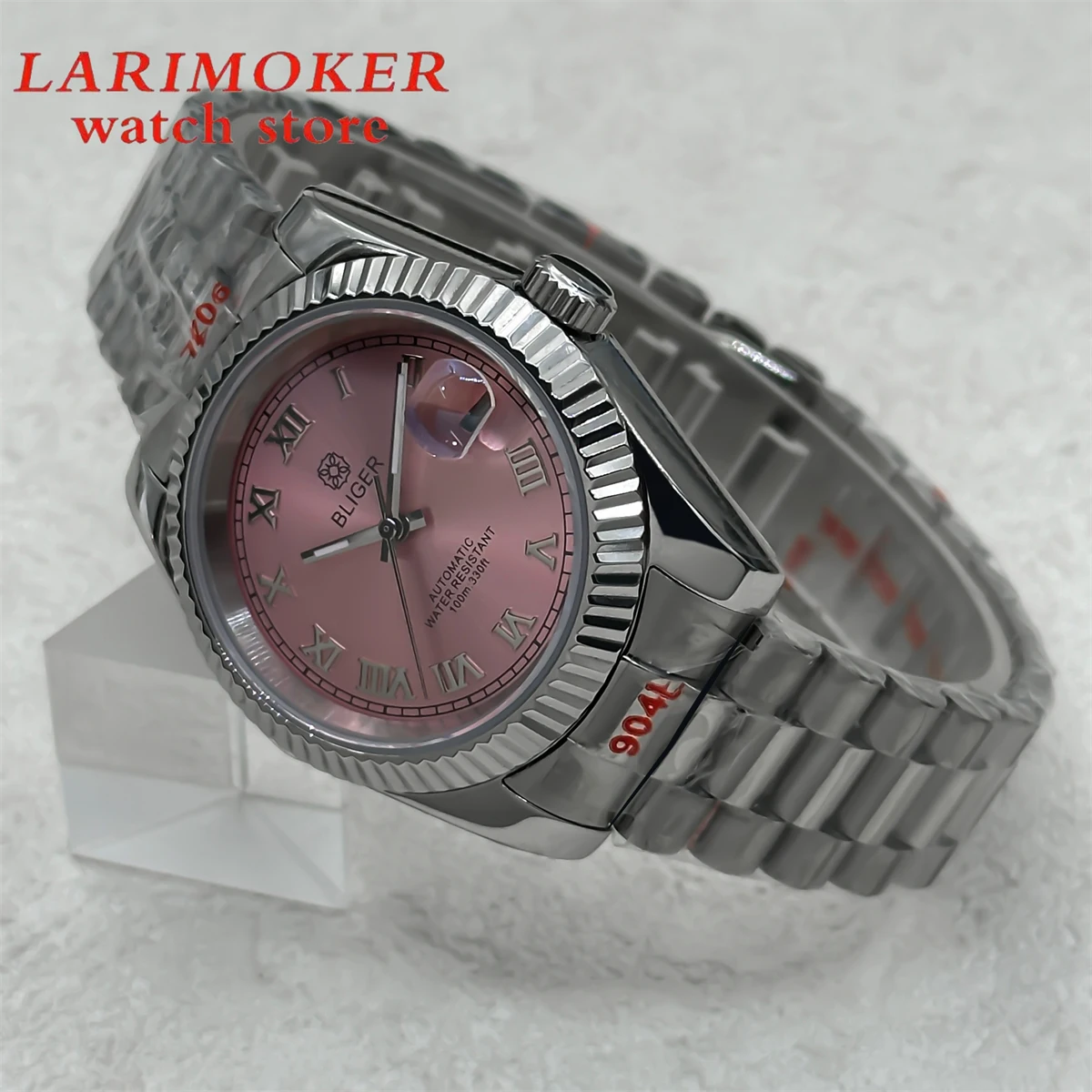 BLIGER 36mm/39mm Men\'s watch Roman Dial Sapphire glass 10ATM waterproof NH35A automatic movement stainless steel bracelet